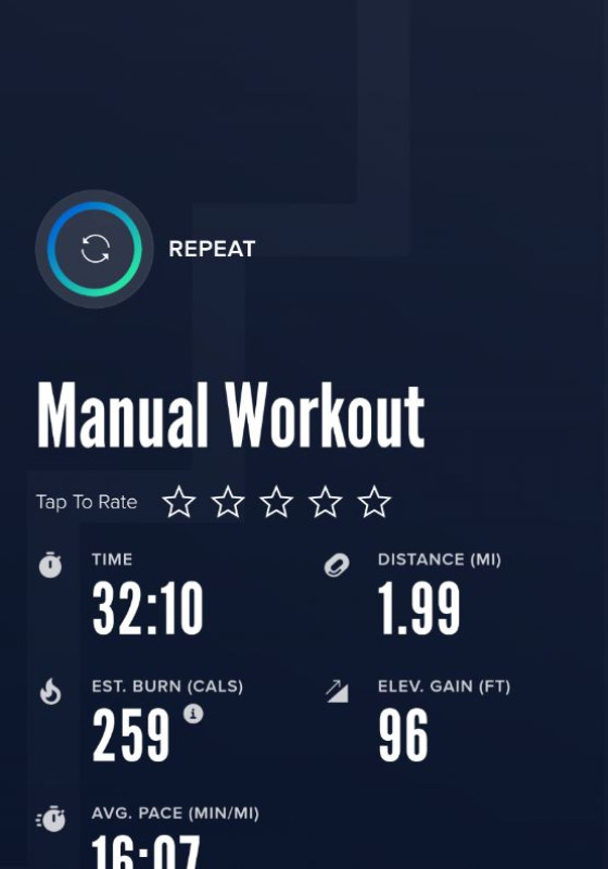 Workout done day 1!