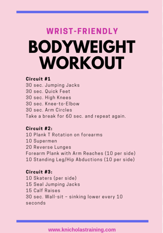 Good morning and welcome to Workout Wednesday! If you don’t have something planned, here’s one of my
