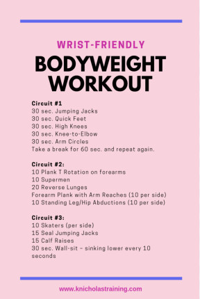 Good morning and welcome to Workout Wednesday! If you don’t have something planned, here’s one of my
