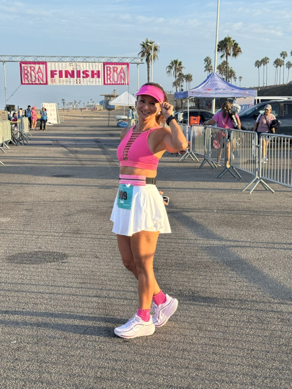 Yesterday I ran this Bra race to bring awareness and support for survivors of breast cancer.
