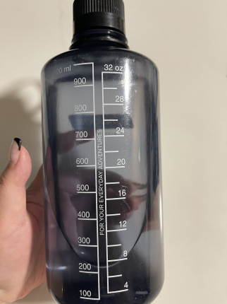This bottle helps me keep track of my water consumption. Drinking at least two refills a day. Happy