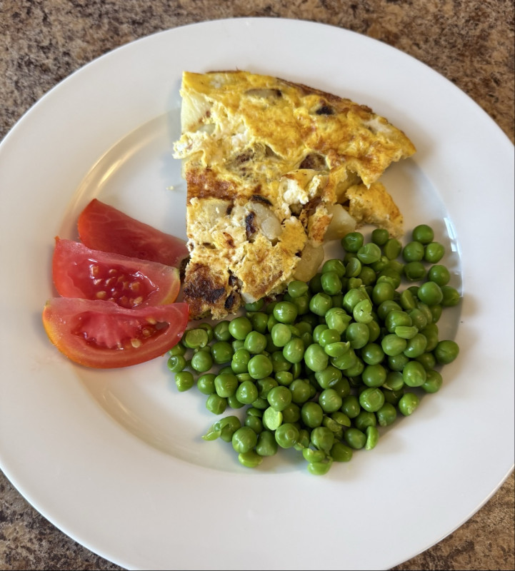 Made potato and feta frittata for dinner