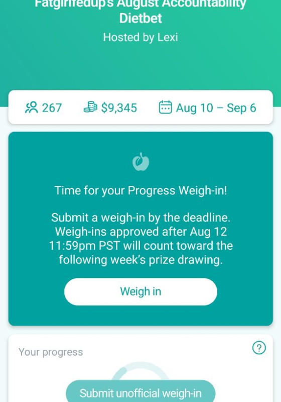 Hello. I a new to dietbet. I am getting a notification to submit progress checkin. Is it required. I
