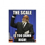 THE SCALE IS TOO DAMN HIGH!