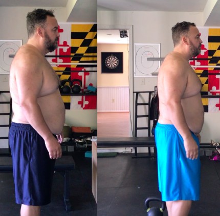 Since I started two months ago, I'm actually down 30lbs .. while the pics don't look like too much,
