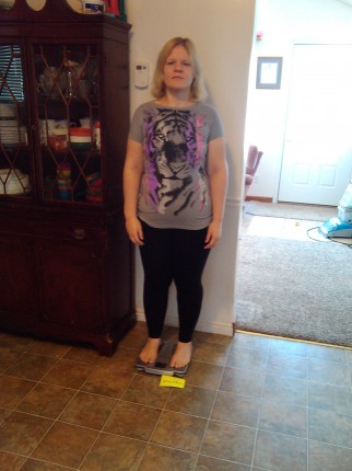 Starting weigh in photo.