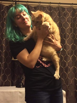 Thanks to my daughter for inspiring me to get back on the Dietbet wagon. Here she holds my 22.5 lb c