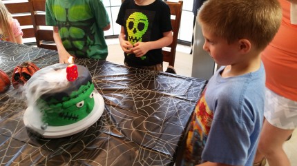 I cheated today at my son's birthday party. I spent 7 hours on his cake yesterday so I wanted a piec