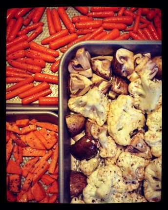 Meal Prep Roasted Veggies for lunch this week. Yummy!