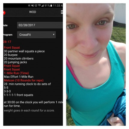 2 PRs today: 1RM front squat @ 200#1 mile run 7:02....sooo close to sub 7!