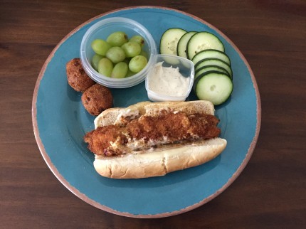 I'm trying to clear out my fridge and had a leftover fish taco from the weekend. Instead of the tort