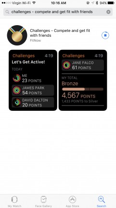 If anyone has an Apple Watch and wants to have fun with friend challenges similar to Fitbit challeng