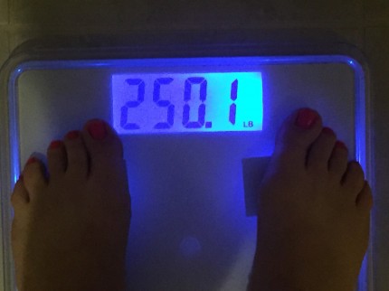 Woohoo! Nine lbs gone! Granted 5 of that was my cycle. The rest was just hard work. Made my day to